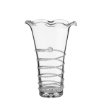 Flared Vase Amalia Clear 9\ Measurements: 5.5\W, 5.5\W, 9\H
Capacity: 30oz
Mouth-blown glass from Czech Republic

Care:  Dishwasher safe, warm gentle cycle. Hand washing is recommended for large or highly decorated pieces
Not suitable for hot contents, freezer or microwave use.